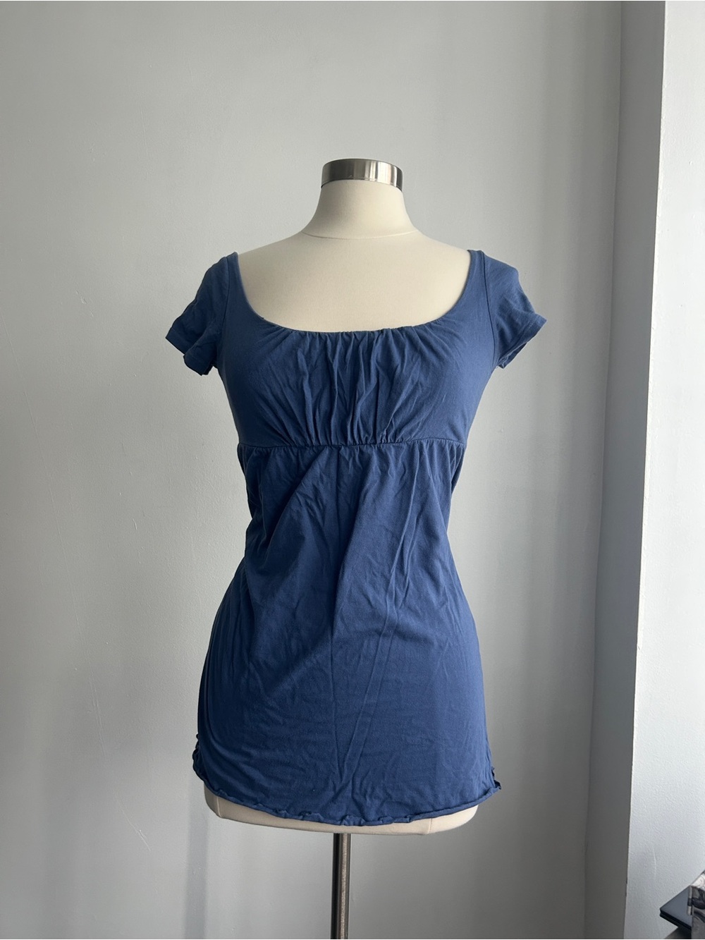 GAP Blue Scoop Neck Short Sleeve Top
